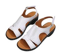 YAOJIWANG 2025 Sandales Orthopédique Femmes Été Chaussures Antidérapantes Respirantes Bohême Bout Ouvert Sandale de Marche Femme Confortable Orthopédique Plateforme Sandale avec Talon Bloc Pas Cher