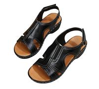 YAOJIWANG andales Femme Dété confortable Orthopédique Bout Ouvert Sandals Mode été 2025 Femmes Chaussures Antidérapant Chaussure Respirantes DéContractéEs Sandales de plage Leger Boho Platform
