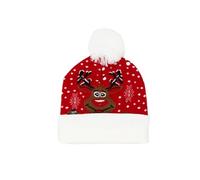 YAOJIWANG Bonnet Noel Lumineux LED Chapeau Coloré Tricotés Bonnets Hiver Chaud Confortable Capuche Chic Amusant Chapeau de Noel en Peluche pour Adultes et Les Fêtes de Noël et Décoration de Christmas