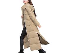 YAOJIWANG Doudoune Longue éLéGant Hiver Femme Manteaux Duvet Hiver Chaud Femme en Coton Manteau Zippé éPais Chaud Parka Blouson Avec Capuche Grande Taille Duvet Veste Chaud éPais Long Elegant