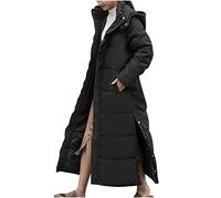 YAOJIWANG Doudoune Longue éLéGant Hiver Femme Manteaux Duvet Hiver Chaud Femme en Coton Manteau Zippé éPais Chaud Parka Blouson Avec Capuche Grande Taille Duvet Veste Chaud éPais Long Elegant