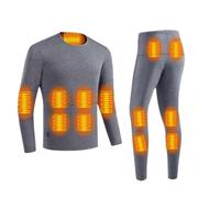 YAOJIWANG Ensemble de sous-Vêtements Chauffants Homme Ensembles Hiver Thermiques Confortable Vêtement avec 28 Zones de Chauffage et 3 Températures Réglables Tenue pour Randonnée Moto Chasse Ski