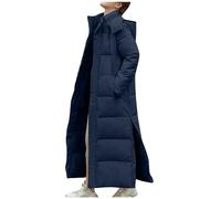 YAOJIWANG Manteaux Longs pour Femmes Hiver Chaud Pleine Longueur Rembourrée Veste À Capuche Matelassé Épaissir Coton Longline Doudoune Dames Vêtements Doudoune Longue éLéGant Hiver Femme