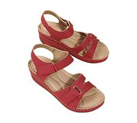 YAOJIWANG Sandale Femme été Confortable Sandales Orthopédique Compensées Plateforme Chaussures Antidé Rapantes Respirantes et Nu-Pieds BohêMe Bout Ouvert Chaussures Avec Talon Plateforme Comfy 35-43