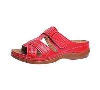YAOJIWANG Sandales Femme Dété Mode Mules Femmes Compensées Chaussons Confortable Bout Ouvert Plateforme Pantoufles Chaussures de Plage Mode Plates Bohême Chaussures Comfy Trailer Chaussures Rouge