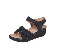 YAOJIWANG Sandales Femme été Confortable Sandales Orthopédique Compensées Plateforme Chaussures Antidé Rapantes Respirantes et Nu-Pieds BohêMe Bout Ouvert Chaussures Avec Talon Plateforme Comfy