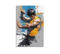YAOLEXIA Bruce Lee Poster Art Figure décorative murale en métal Poster classique vintage décoratif sur toile Décoration d'intérieur 60 x 90 cm Sans cadre Style 40