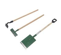 Yaoliucp 3pcs Outils de pelouse de Jardin Miniature 1/12 Accessoires Travail Maison poupée avec Pelle rake bisde pour la Maison poupée ou modèle Paysage Jardin Outils Miniatures Verts