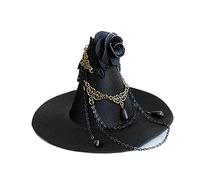 Yaoliucp Chapeau de sorcière Gothic Cosplay Witch Mini Top Hat Parade Black Bandband Clip Clip Headswear (noir)