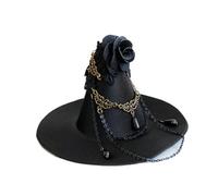 Yaoliucp Chapeau de sorcière Gothic Cosplay Witch Mini Top Hat Parade Black Bandband Clip Clip Headshwear (noir) Mini bandeau