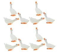 Yaoliucp Mini Gooses 12pcs 3 Style Glow in The Dark Mini Gooses Figurines décoratives résistantes à la résine de résine pour la scène de la Mousse, Jardin fées, Ordinateur Bureau, Maison poupée