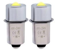 Yaoliucp Remplacement des Ampoules de Lampe de Poche, 2PCS P13.5S 6-24V 3W LED BALBES Lame