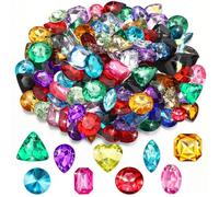 Yaomiao Lot de 150 Faux Diamants Multicolores en Acrylique pour Adulte - pour Halloween, Jeux de Simulation
