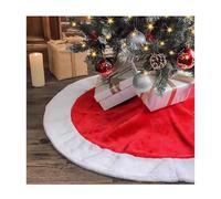 YAONJS Jupe De Sapin Ronde De Noël, Tapis en Peluche À Poils Longs, Tablier, Base De Décoration De Noël en Coton Neige(120cm)