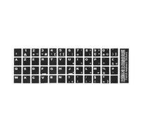 Yaootely Blanc Lettres de Francais Azerty Clavier Autocollant Couverture Noir pour PC Portable