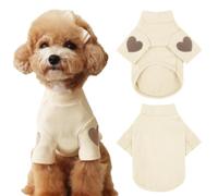 Yaopelky Chandail en Molleton pour Chien de Petite et Moyenne Taille - T-Shirt Chaud pour Animal de Compagnie - Vêtements pour Chien avec imprimé cœur - Chandails en Molleton pour Ours en Peluche,