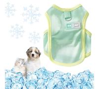 Yaopelky Gilet rafraîchissant pour chien, chat et chien, vêtement d'été avec anneau en D, T-shirt respirant à séchage rapide, protection solaire, pour activités de plein air, vert, taille S (1,5 à 2,5