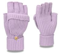 Yaopelky Mitaines d'hiver pour homme et femme - Mitaines tricotées à paillettes avec capuchon - Moufles thermiques convertibles, violet, One Size for most adults