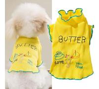 Yaopelky Vêtements pour Chiens de Petite Taille - Chemise à Manches Longues Respirante pour Chiot, Chiot - Costume Mignon à Volants - T-Shirt d'été pour Animal Domestique - Vêtements pour Yorkshire