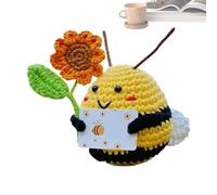 YAOPIU Abeille Positive en Crochet,Accessoires Abeilles Positives en Crochet | Décoration de Bureau Mignonne avec Carte Cadeau pour Femme Mère Enseignants Noël Anniversaire Action de Grâce