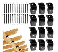 YAOPIU Attaches Pour Chevrons,12 Pièces Supports D'Angle Pour Toiture - Connecteurs De Toiture Quincaillerie Supports De Solives En Bois Pour Poutre De Plafond Abri Gazebo Pergola Clôture