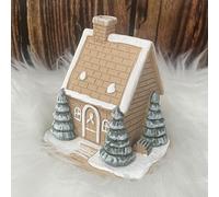 YAOPIU Chalet Brûle Encens - Brûleur d'Encens Créatif - Support pour Cônes et Bobines d'Encens Esthétique Noël Neige - Décoration Intérieure Maison Salon Entrée Salle à Manger Chambre Yoga