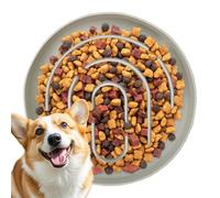 YAOPIU Gamelle pour chien et chat - Ralentit la consommation de nourriture chez les chiens et les chats - Support en silicone avec bol rond pour une alimentation plus saine à l'intérieur et à