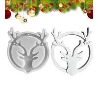 YAOPIU Moule Silicone Cerf De Noël | Moules De Tête De Cerf En Silicone Pour Artisanat | Moule Animal Antiadhésif Pour Plâtre Savon Pendaison Résine Époxy Artisanat Bougie,Décoration Maison