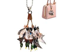 YAOPIU Pendentif de sapin de Noël animal | Verre acrylique plat Décoration de rétroviseur canard et chien, décoration animale légère pour l'intérieur de voiture, camion, SUV, sac à dos, sapin de Noël