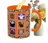 YAOPIU Tasse à café d'Halloween - Tasse vintage d'Halloween - Tasse thermique gothique en céramique avec poignée - 380 ml - Pour boissons chaudes, café, thé, fête, cuisine, adultes et
