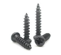 yaoqijie 10 à 50 vis autotaraudeuses tête cruciforme Phillips, mini, en acier inoxydable 304 zingué noir, tailles M1.7, M2, .3, .6, M3 et M4 lasting(80mm,M4 (10pcs))