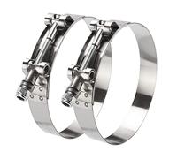 yaoqijie 20 mm-192 mm 2 pièces en acier inoxydable 304/201 Collier de serrage en silicone Turbo Collier de serrage en T pour tuyau de serrage durable (taille : diamètre : 140-148 mm)