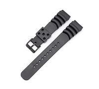 yaoqijie Bracelet de montre de plongée en caoutchouc souple 20 mm 22 mm 24 mm Bracelet de poignet de sport étanche Compatible avec Seiko Diver Scuba Compatible avec Casio lasting(Black Black Buckle,24