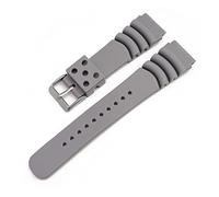 yaoqijie Bracelet de montre de plongée en caoutchouc souple 20 mm 22 mm 24 mm Bracelet de poignet de sport étanche Compatible avec Seiko Diver Scuba Compatible avec Casio lasting(Grey Silver Bukcle,20