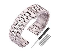 yaoqijie Bracelet de montre en acier inoxydable for femmes et hommes, argent, poli au milieu, accessoires de bracelet de montre 16 mm, 18 mm, 20 mm, 21 mm, 22 mm lasting(21mm)