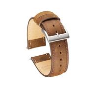 yaoqijie Bracelet de montre Vintage en cuir de vachette véritable 20mm 22mm bracelet à dégagement rapide Crazy Horse hommes bracelets de montre accessoires de montre lasting(2,22mm)
