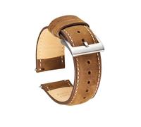 yaoqijie Bracelet de montre Vintage en cuir de vachette véritable 20mm 22mm bracelet à dégagement rapide Crazy Horse hommes bracelets de montre accessoires de montre lasting(4,20mm)