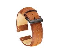 yaoqijie Bracelet de montre Vintage en cuir de vachette véritable 20mm 22mm bracelet à dégagement rapide Crazy Horse hommes bracelets de montre accessoires de montre lasting(40,22mm)