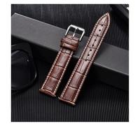 yaoqijie Bracelets de montre 16mm 18mm 20mm 22mm 24mm Montres Bracelet for Hommes Femmes Casual Business Remplacement Ceinture Bracelet En Cuir lasting(Brown White Line,18mm)