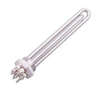 yaoqijie Chauffe-eau électrique 12V DC, élément chauffant à filetage de 1 ", 300/600W, chauffage tubulaire électrique for panneaux solaires, SUS 304 lasting(Only heater,NPT_12V 300W)