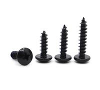 yaoqijie Lot de 10/50 vis autotaraudeuses à tête bombée cruciforme en acier au carbone noir M3 .5 M4 M5 M6 lasting(20mm,M5 10pcs)