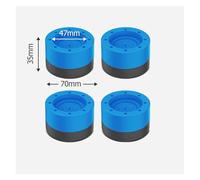 yaoqijie Lot de 4 coussinets anti-vibrations for pieds de lave-linge, kit de rouleaux antidérapants universels for machine à laver, pied de levage for meubles(4pcs Blue 35mm)