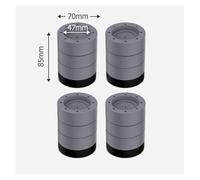 yaoqijie Lot de 4 coussinets anti-vibrations for pieds de lave-linge, kit de rouleaux antidérapants universels for machine à laver, pied de levage for meubles(4pcs Gray 85mm)