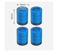 yaoqijie Lot de 4 coussinets anti-vibrations for pieds de lave-linge, kit de rouleaux antidérapants universels for machine à laver, pied de levage for meubles(4pcs Blue 85mm)
