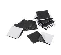yaoqijie Lot de 48 patins adhésifs en feutre for meubles, carrés de 40 mm x 40 mm, épaisseur de 3 mm, noirs lasting
