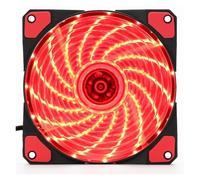 yaoqijie Radiateur de ventilateur de refroidissement LED, ordinateur PC 120 mm ultra silencieux 12 cm 120 x 120 x 25 mm, ventilateur d'ordinateur 12 V, 12 V DC 3P IDE 4D (2 fils) lasting(rouge)