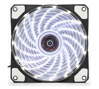 yaoqijie Radiateur de ventilateur de refroidissement LED, ordinateur PC 120 mm ultra silencieux 12 cm 120 x 120 x 25 mm, ventilateur d'ordinateur 12 V, 12 V DC 3P IDE 4D (2 fils) lasting(Bianco)
