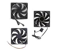 yaoqijie Ventilateur de refroidissement 12V DC sans balais, grand radiateur for boîtier d'ordinateur, 4 broches, 3 broches, 12025 lasting(3PIN_NO RGB)