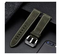 yaoqijie Vintage mat mâle bracelet de montre 18mm 20mm 22mm 24mm cuir hommes bracelet montre accessoires luxe bracelets de montre lasting(Army Green,18mm)