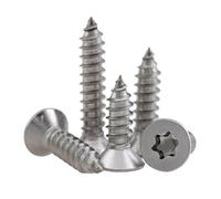 yaoqijie Vis à bois de sécurité tête fraisée plate en acier inoxydable 304, lot 5/10/50 pièces M2 .3 .6 M3 .5 M4 M5 M6 lasting(25mm,10pcs M4)